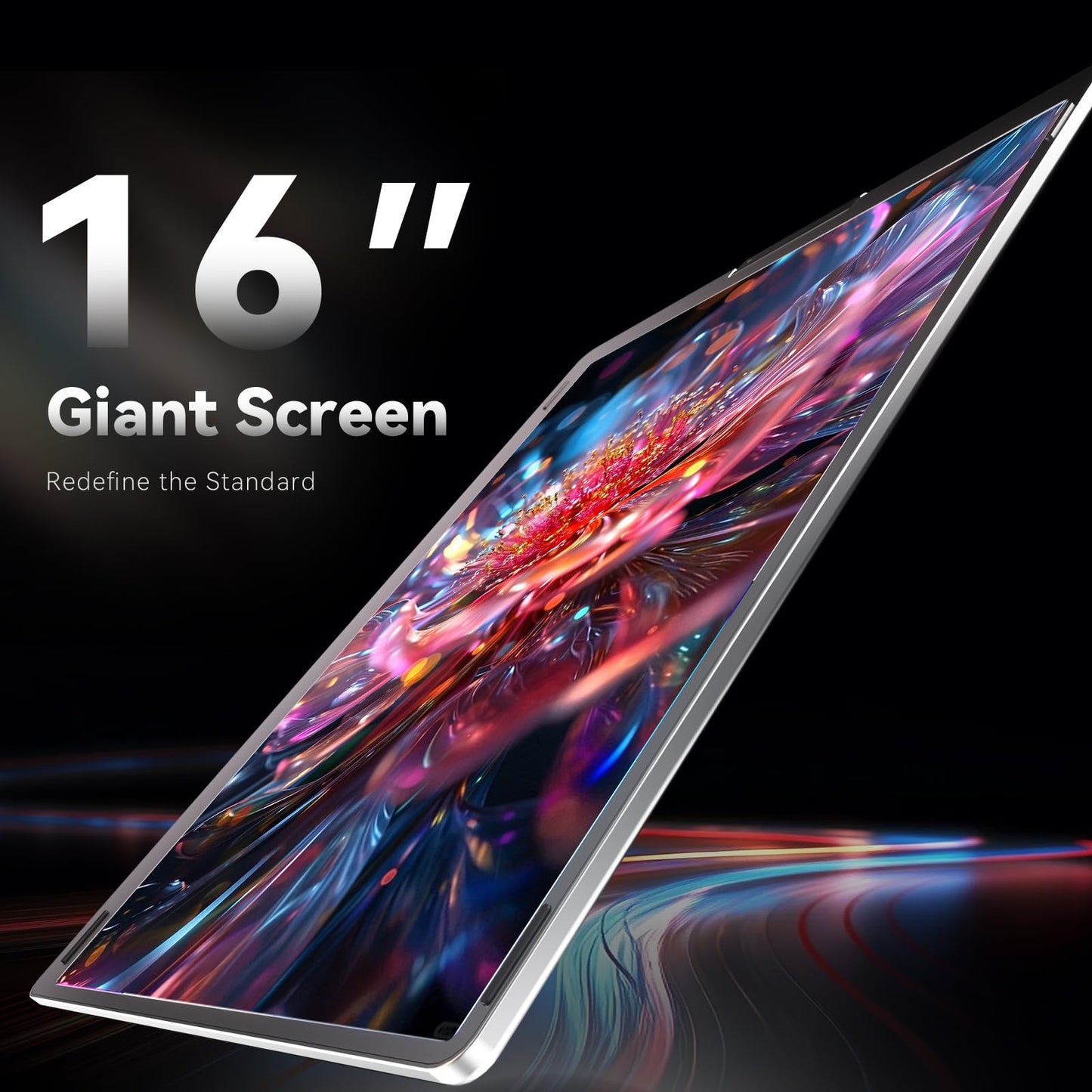 LXU 16" Quad Extender: 1200P display, 4 screens, auto top screen, metal stand, high productivity setup.