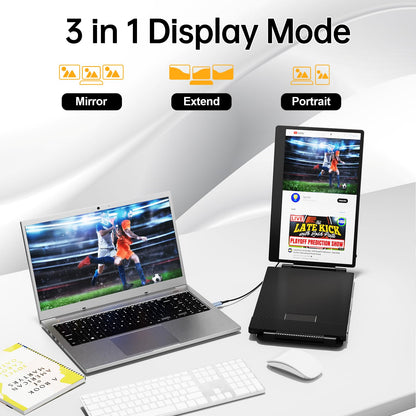KEFEYA 14.2" Extender: triple monitor, full HD IPS, portable, fits 13–17" laptops, easy setup.