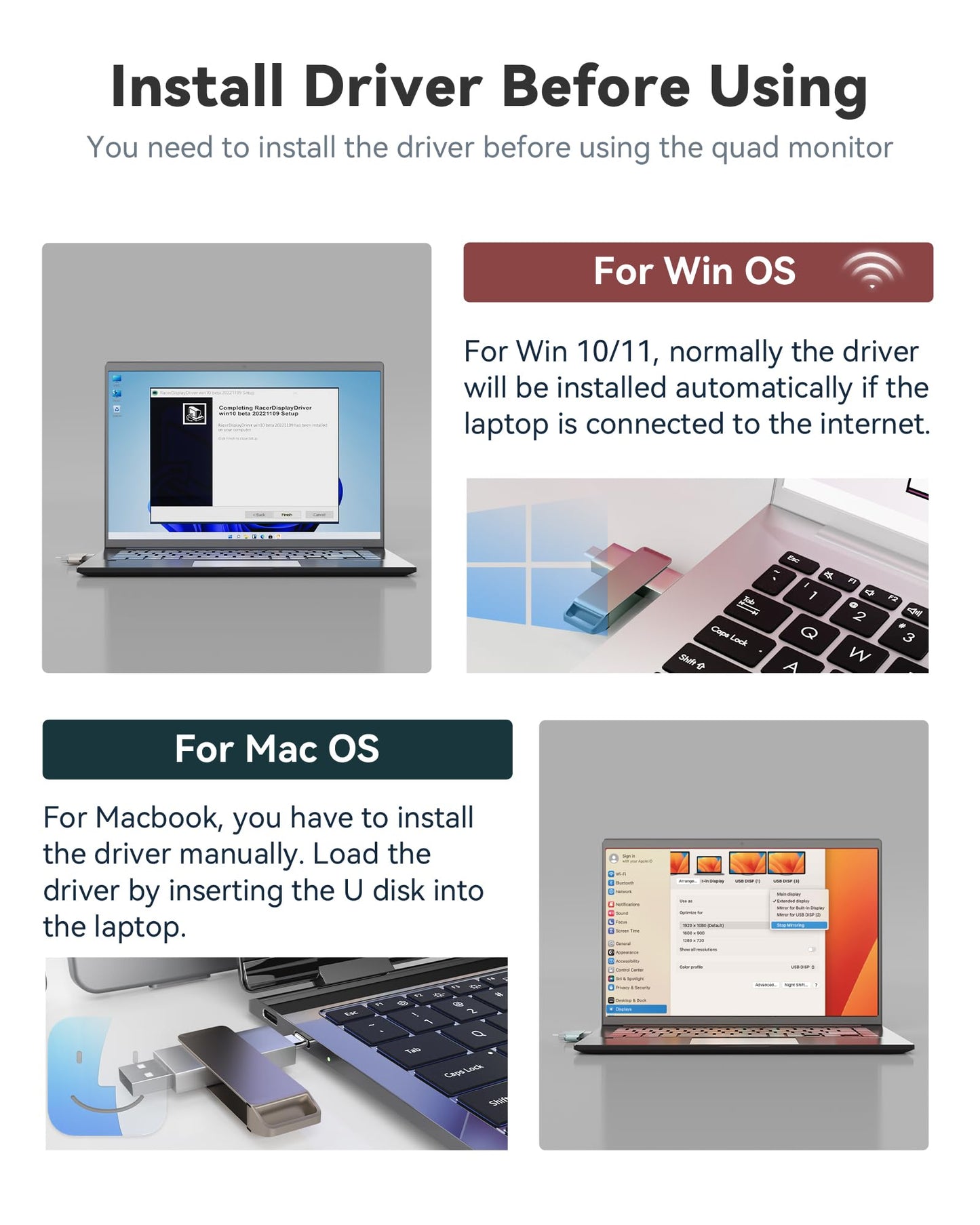 FQQ 14" Extender: 1200P IPS triple monitor, one cable, compact travel design, ideal for work on the go.