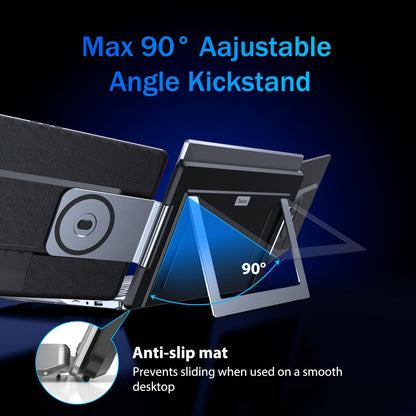 Tauvian 15.6" Extender: FHD IPS triple monitor, 120% sRGB, low blue light, plug & play, detachable design.