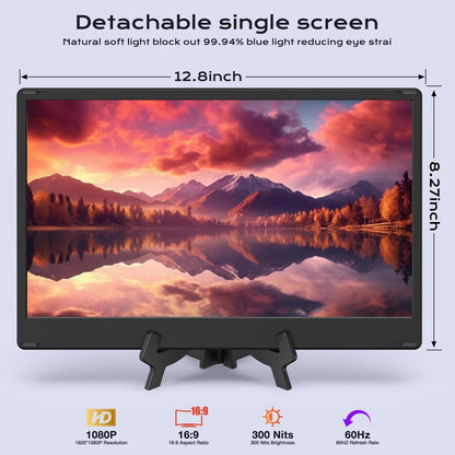 UK BONITOYS 14" Extender: FHD triple monitor, detachable, stretchable base, easy plug-and-play setup.
